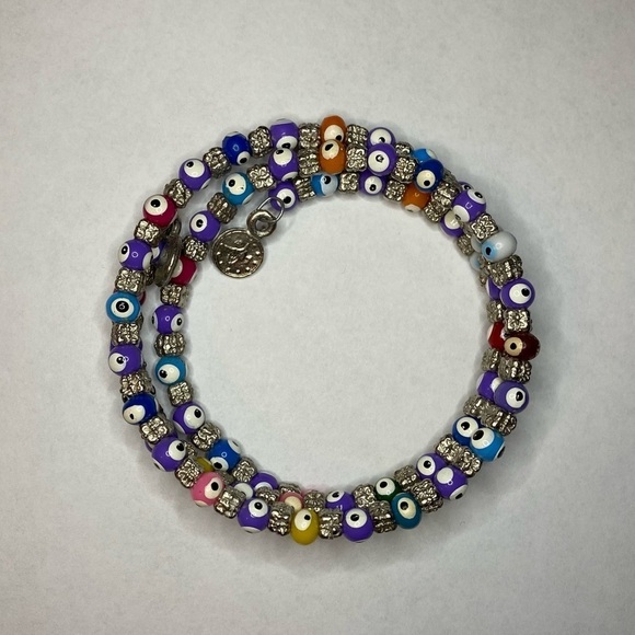 Multicolor Evil Eye Bracelet - Picture 2 of 3